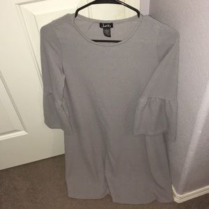 Grey bell sleeve dress